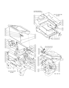 Radiator Assembly Diagram and Parts List for M72-CT 53AB5JEZ750-28-HP-3Cylinder-OHV Cub Cadet Lawn Tractor
